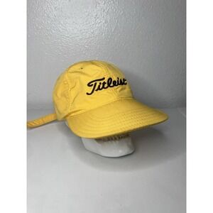 Vintage Titleist USA Made Yellow Strapback Hat Union Tag 90s Golf Dad Hat